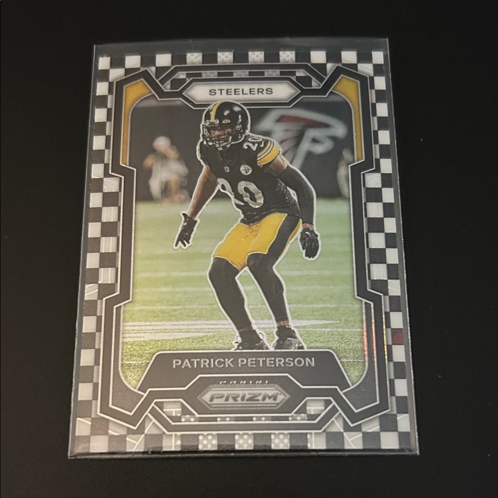 2023 Panini Prizm Patrick Peterson #253 Black And White Checker Steelers